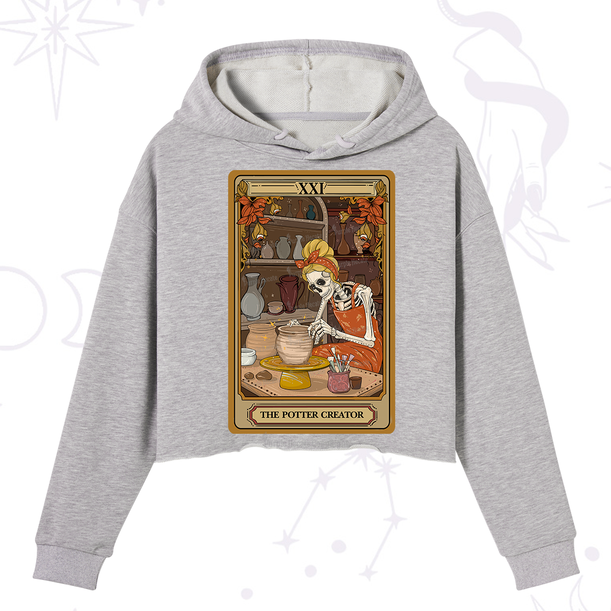 Purplehecate The Potter Tarot Crop Hoodie