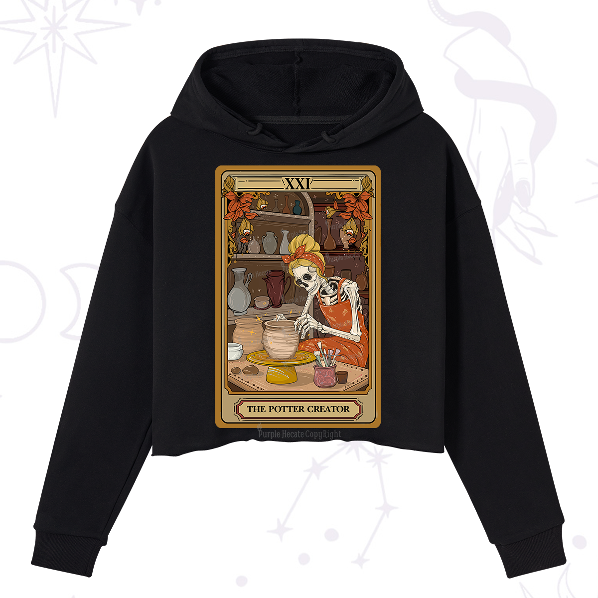 Purplehecate The Potter Tarot Crop Hoodie