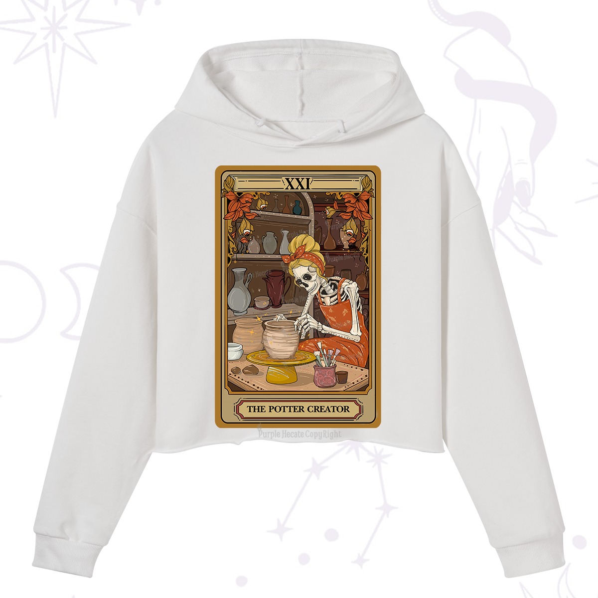 Purplehecate The Potter Tarot Crop Hoodie