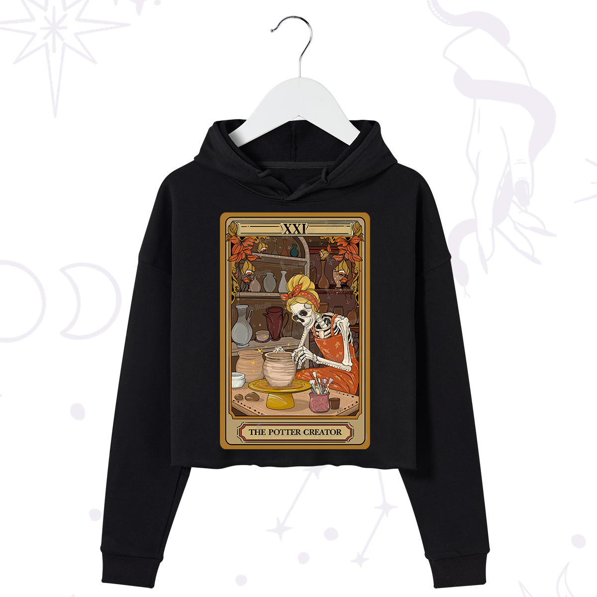 Purplehecate The Potter Tarot Crop Hoodie