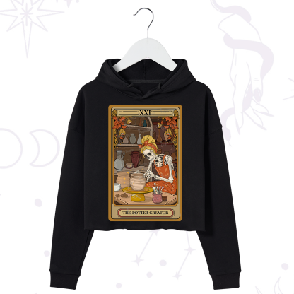 Purplehecate The Potter Tarot Crop Hoodie