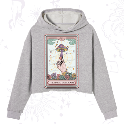 Purplehecate The Magic Murshroom Tarot Crop Hoodie