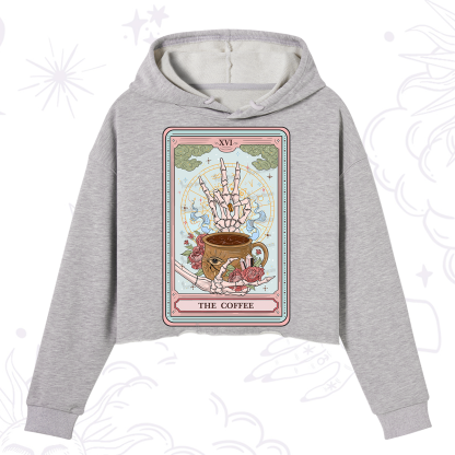 Purplehecate The Coffee Tarot Crop Hoodie