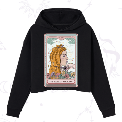 Purplehecate The Haircut Magician Tarot Crop Hoodie