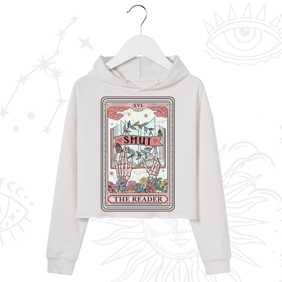 Purplehecate The Smut Reader Tarot Crop Hoodie