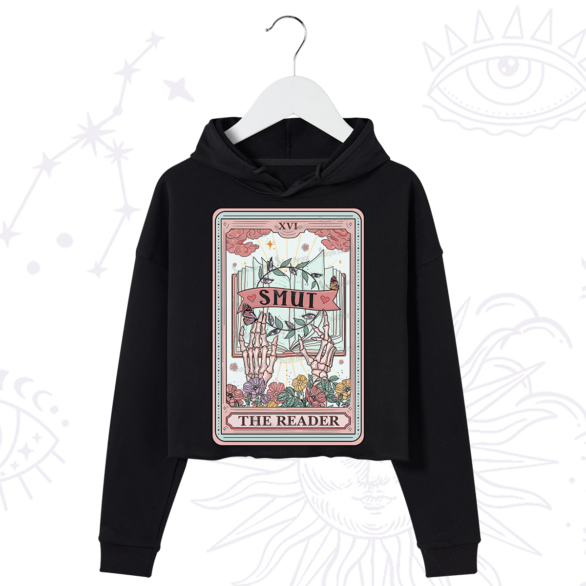 Purplehecate The Smut Reader Tarot Crop Hoodie