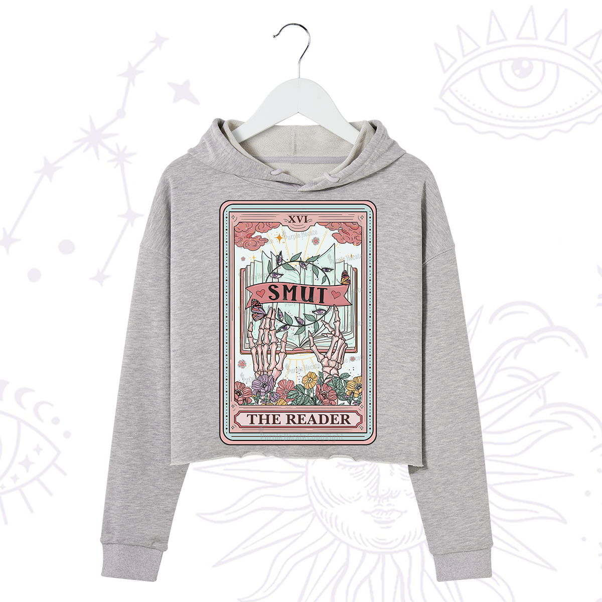 Purplehecate The Smut Reader Tarot Crop Hoodie