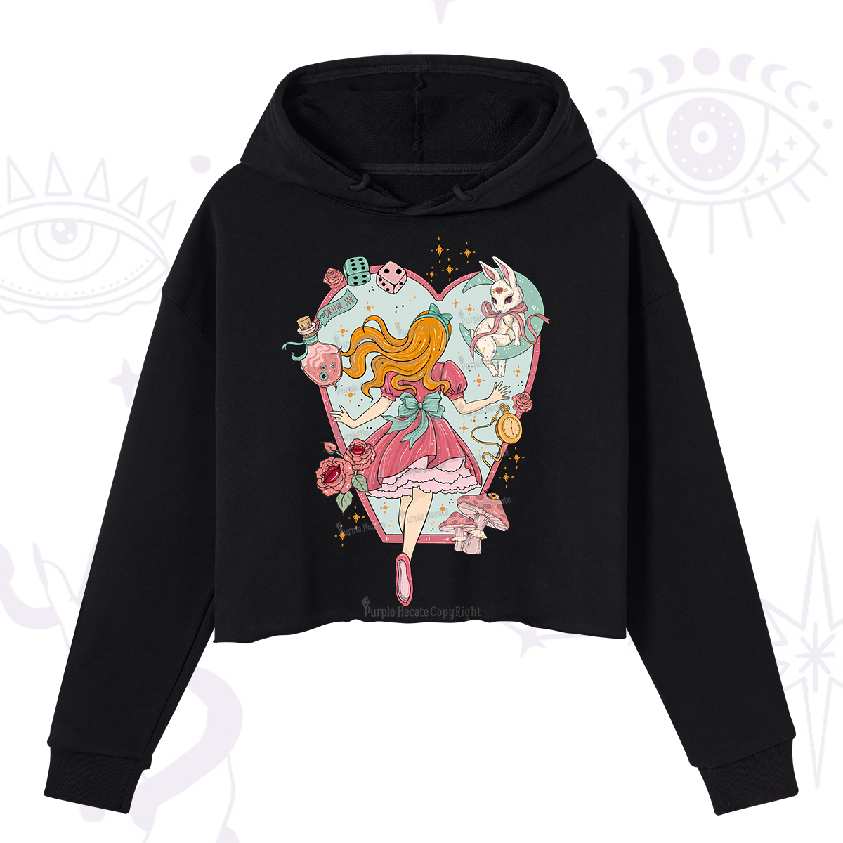 Purplehecate Alice's Secret Garden Crop Hoodie