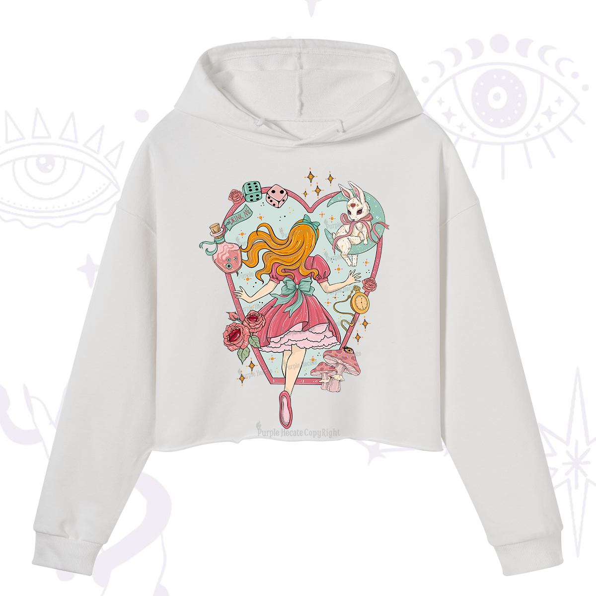 Purplehecate Alice's Secret Garden Crop Hoodie