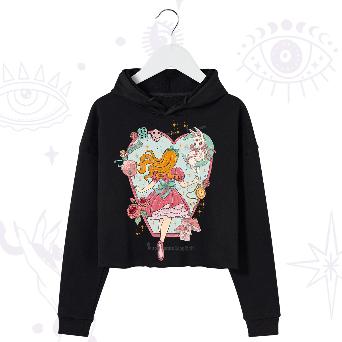 Purplehecate Alice's Secret Garden Crop Hoodie