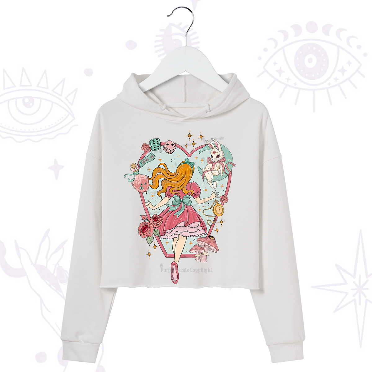 Purplehecate Alice's Secret Garden Crop Hoodie