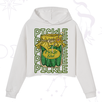 Purplehecate Pickle Slut Crop Hoodie