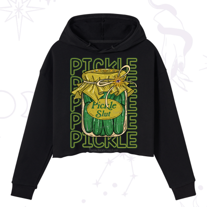 Purplehecate Pickle Slut Crop Hoodie