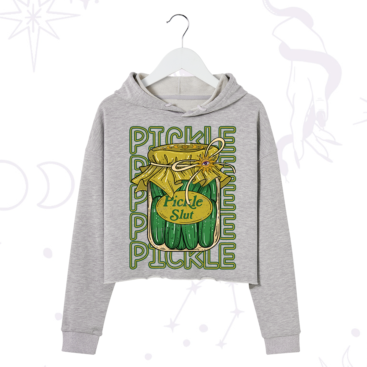 Purplehecate Pickle Slut Crop Hoodie
