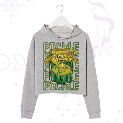 Purplehecate Pickle Slut Crop Hoodie