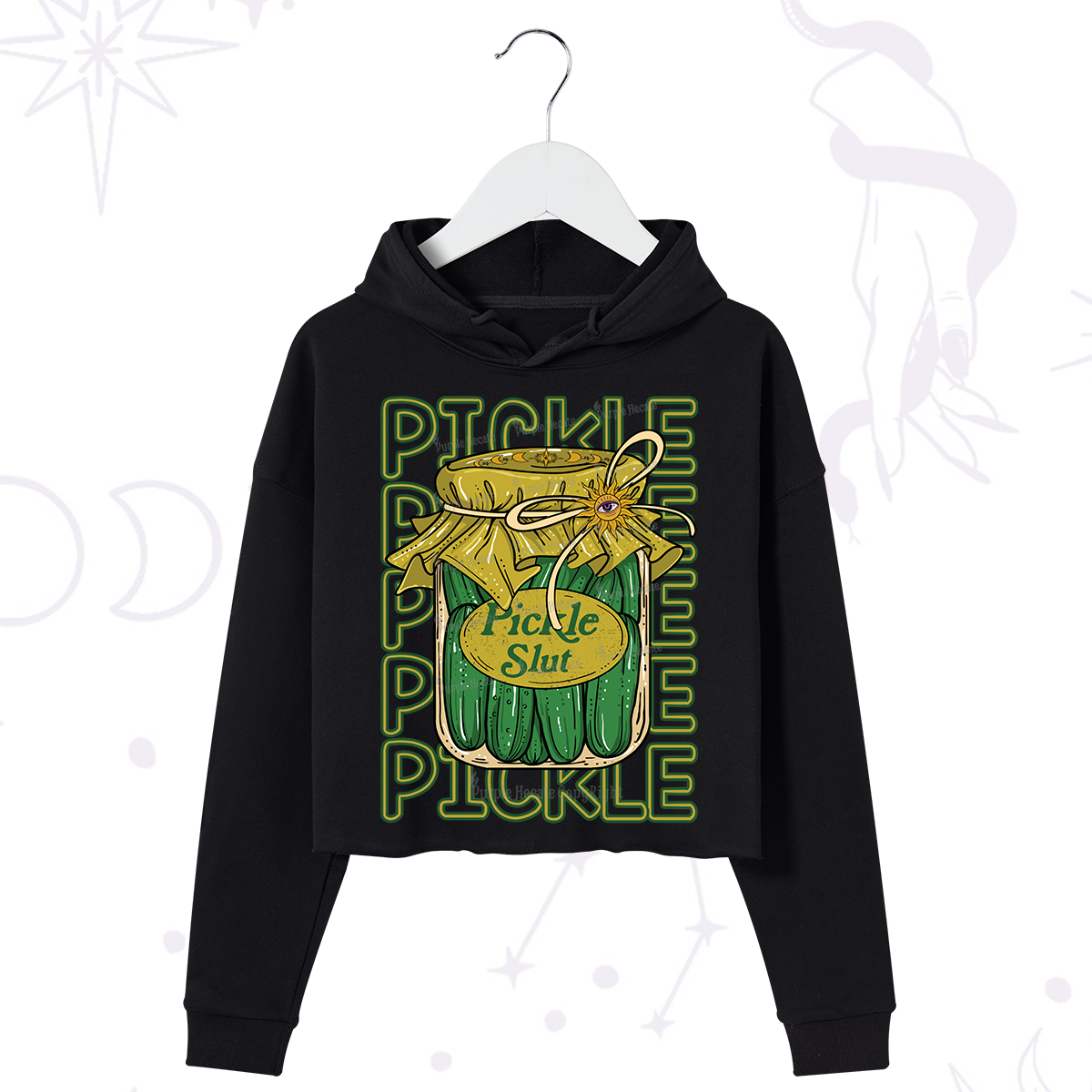 Purplehecate Pickle Slut Crop Hoodie