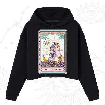 Purplehecate The Spray Magician Tarot Card Crop Hoodie