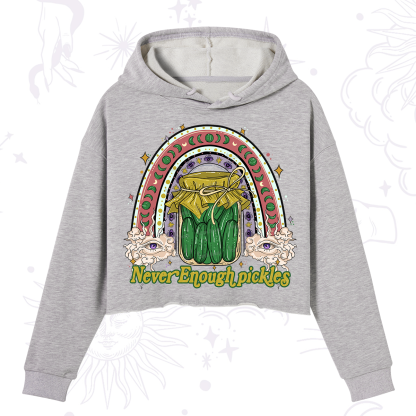 Purplehecate Never Enough Pickles Crop Hoodie