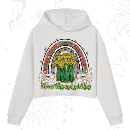 Purplehecate Never Enough Pickles Crop Hoodie