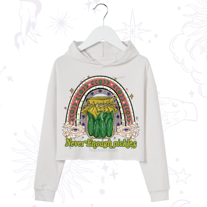 Purplehecate Never Enough Pickles Crop Hoodie