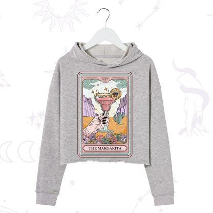 Purplehecate The Margarita Tarot Card Crop Hoodie