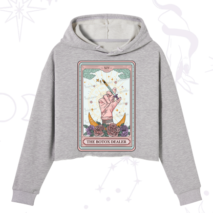 Purplehecate The Botox Dealer Tarot Card Crop Hoodie