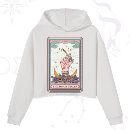 Purplehecate The Botox Dealer Tarot Card Crop Hoodie
