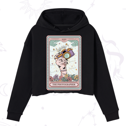 Purplehecate The Photographer Tarot Card Crop Hoodie