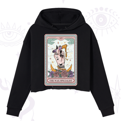 Purplehecate The Wax Specialist Tarot Card Crop Hoodie