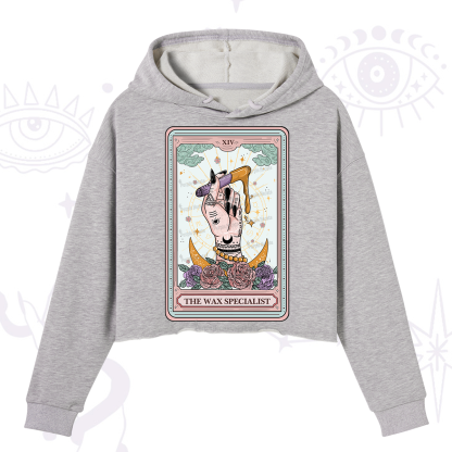 Purplehecate The Wax Specialist Tarot Card Crop Hoodie