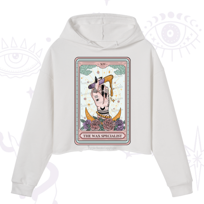 Purplehecate The Wax Specialist Tarot Card Crop Hoodie