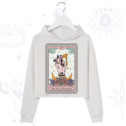 Purplehecate The Wax Specialist Tarot Card Crop Hoodie