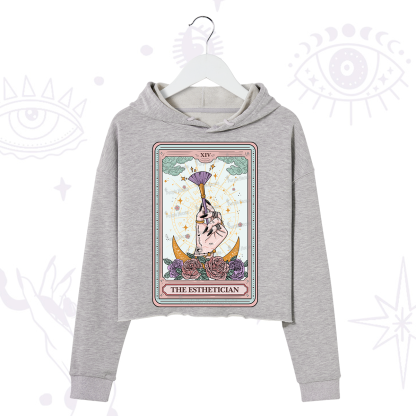 Purplehecate The Esthetician Tarot Card Crop Hoodie