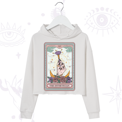 Purplehecate The Esthetician Tarot Card Crop Hoodie