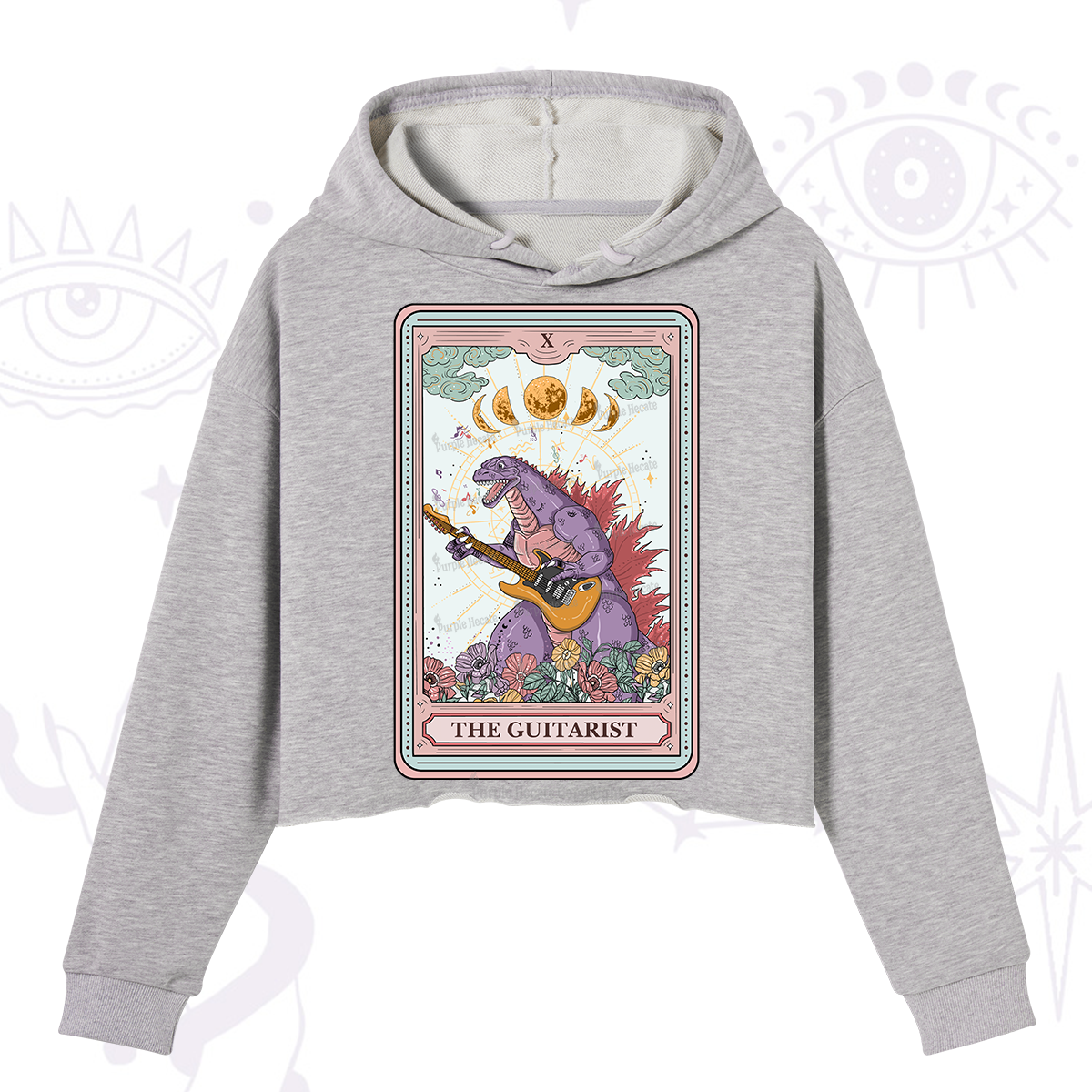 Purplehecate The Guitarist Tarot Crop Hoodie