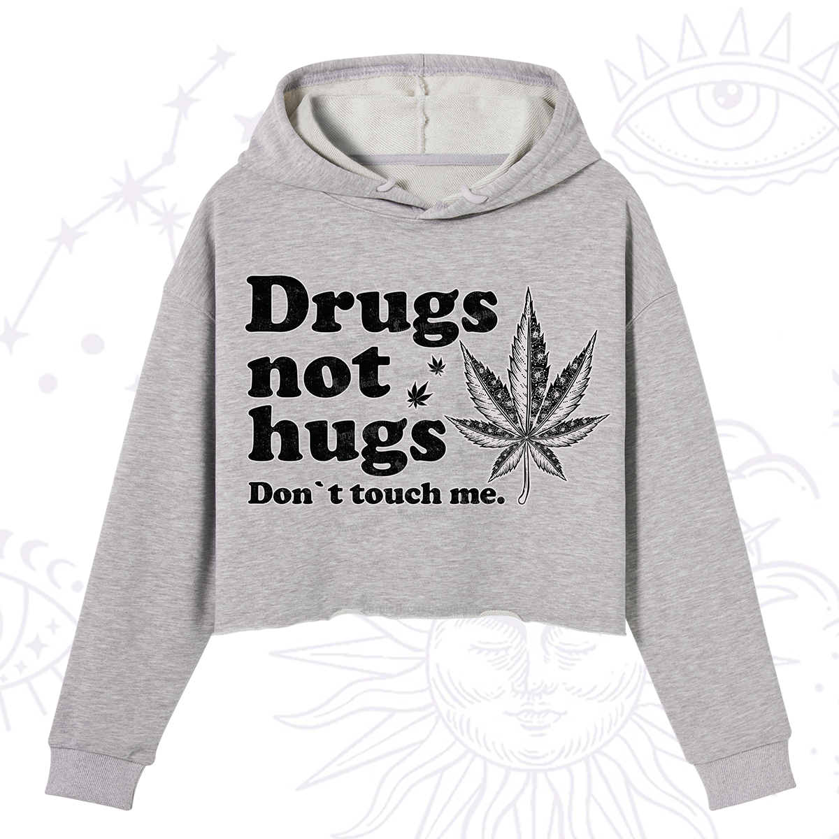 Purplehecate Don't Touch Me Crop Hoodie