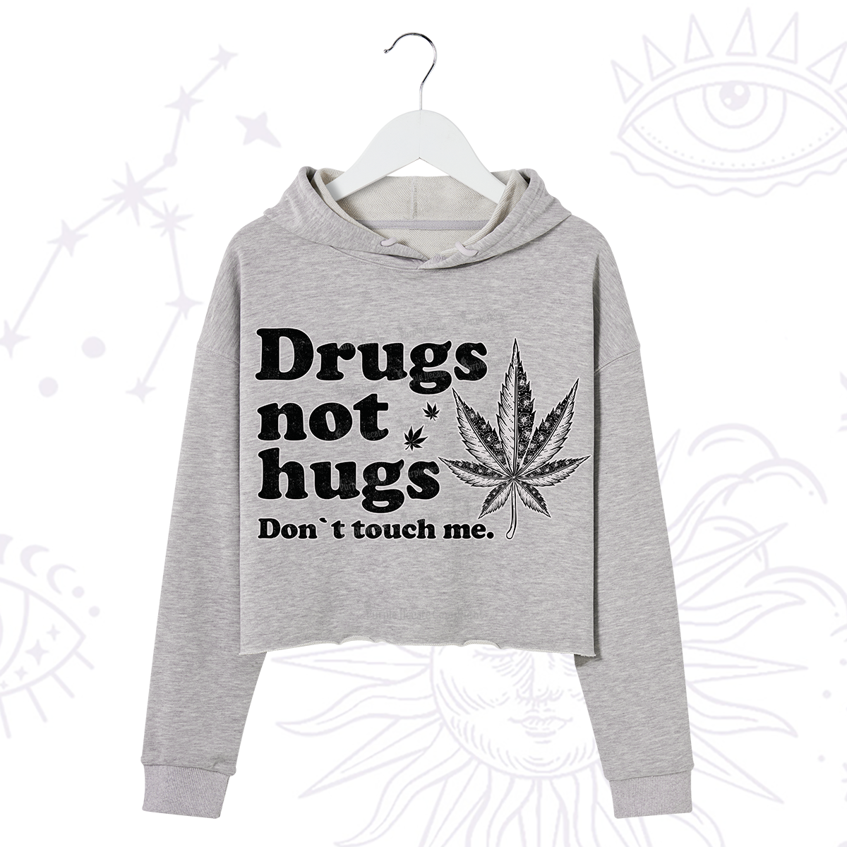 Purplehecate Don't Touch Me Crop Hoodie