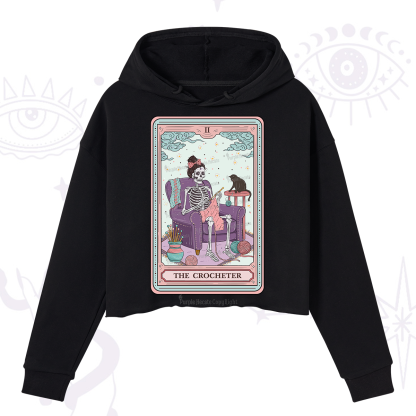 Purplehecate The Crocheter Tarot Crop Hoodie