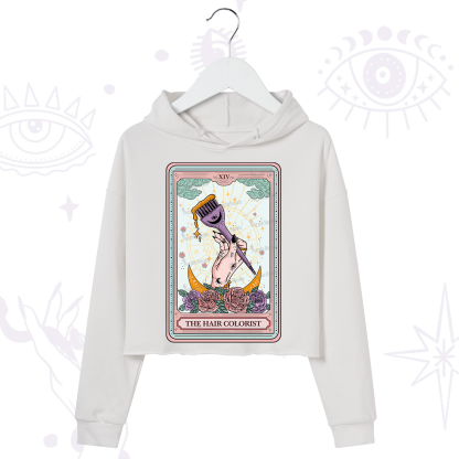 Purplehecate The Hair Colorist Tarot Crop Hoodie