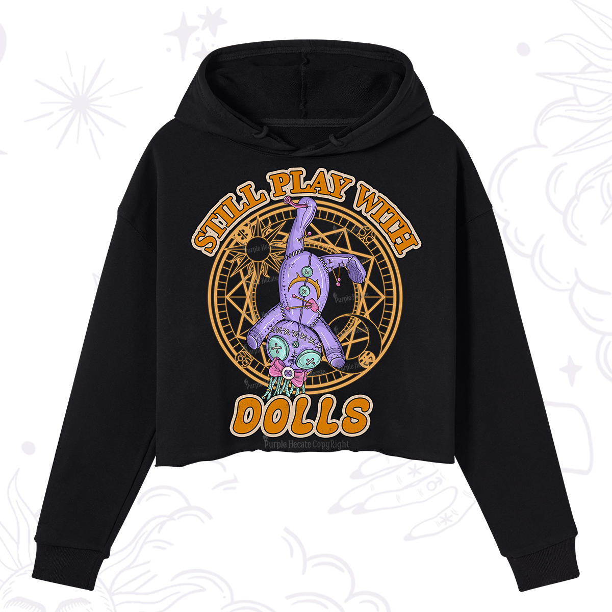 Purplehecate Still Plays With Dolls Crop Hoodie