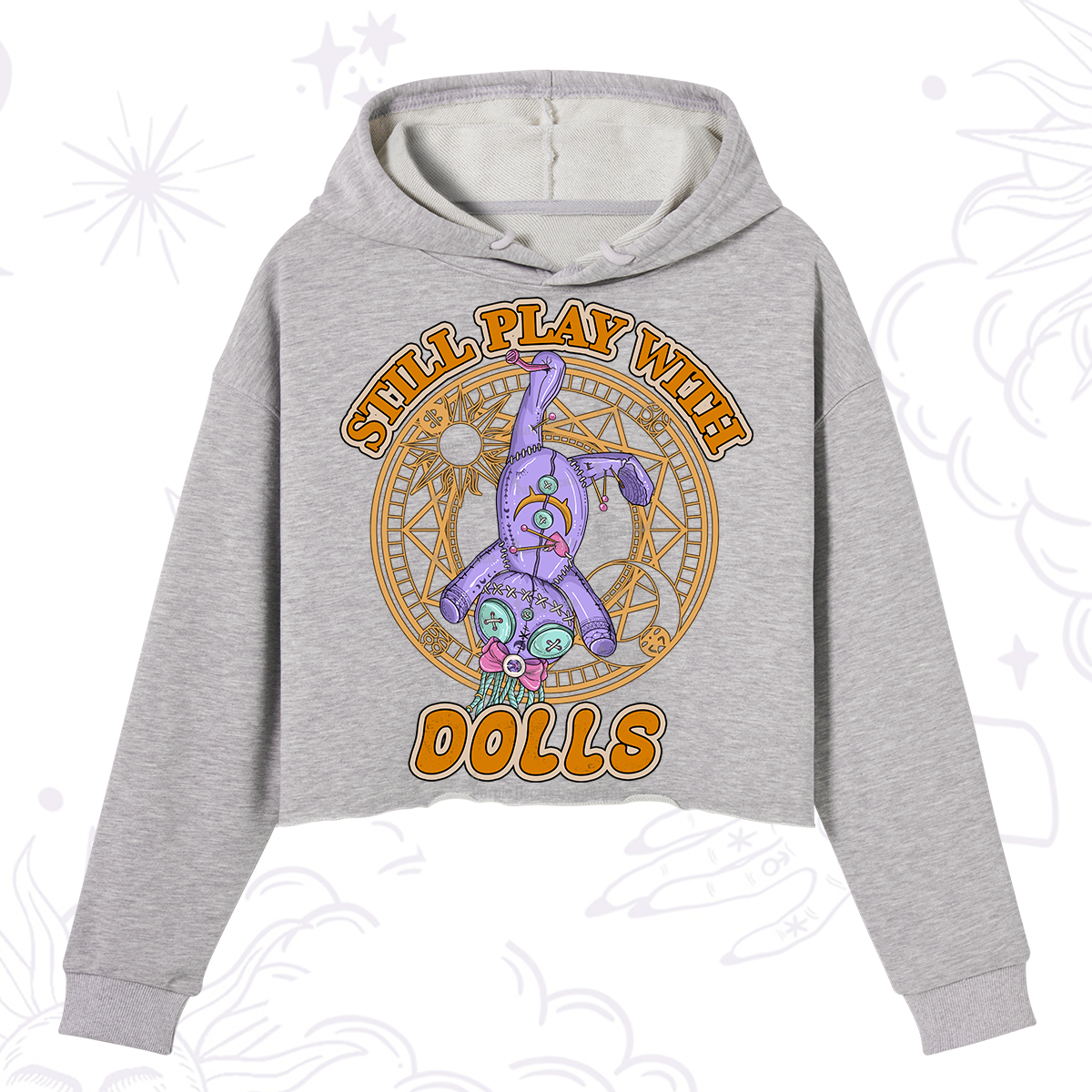 Purplehecate Still Plays With Dolls Crop Hoodie