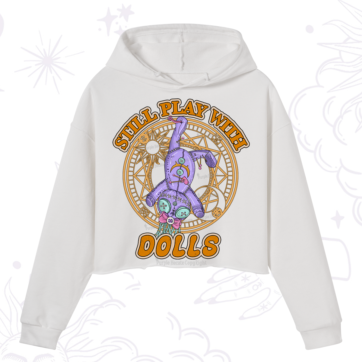 Purplehecate Still Plays With Dolls Crop Hoodie