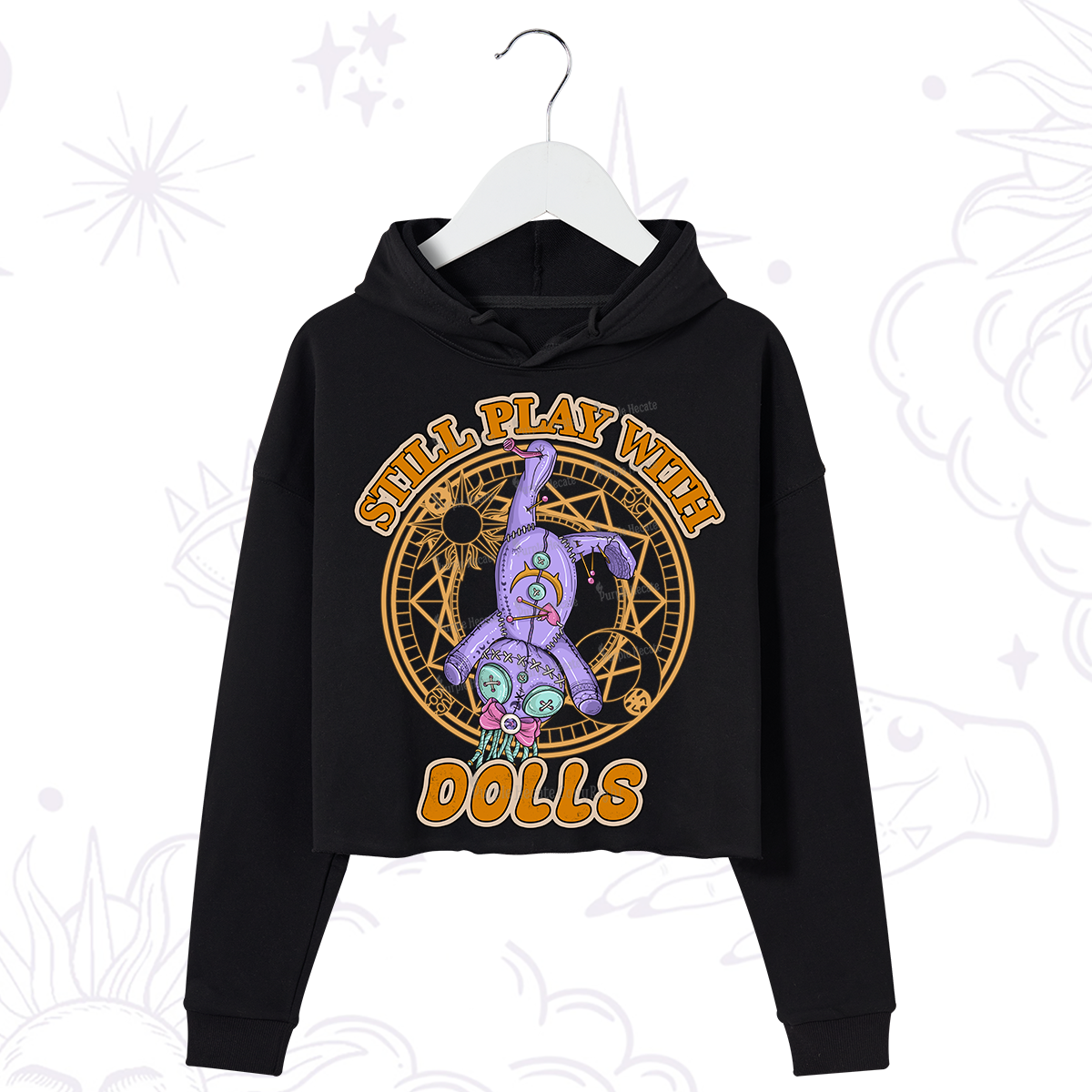 Purplehecate Still Plays With Dolls Crop Hoodie