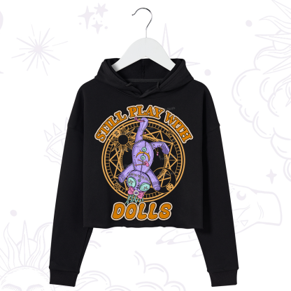 Purplehecate Still Plays With Dolls Crop Hoodie