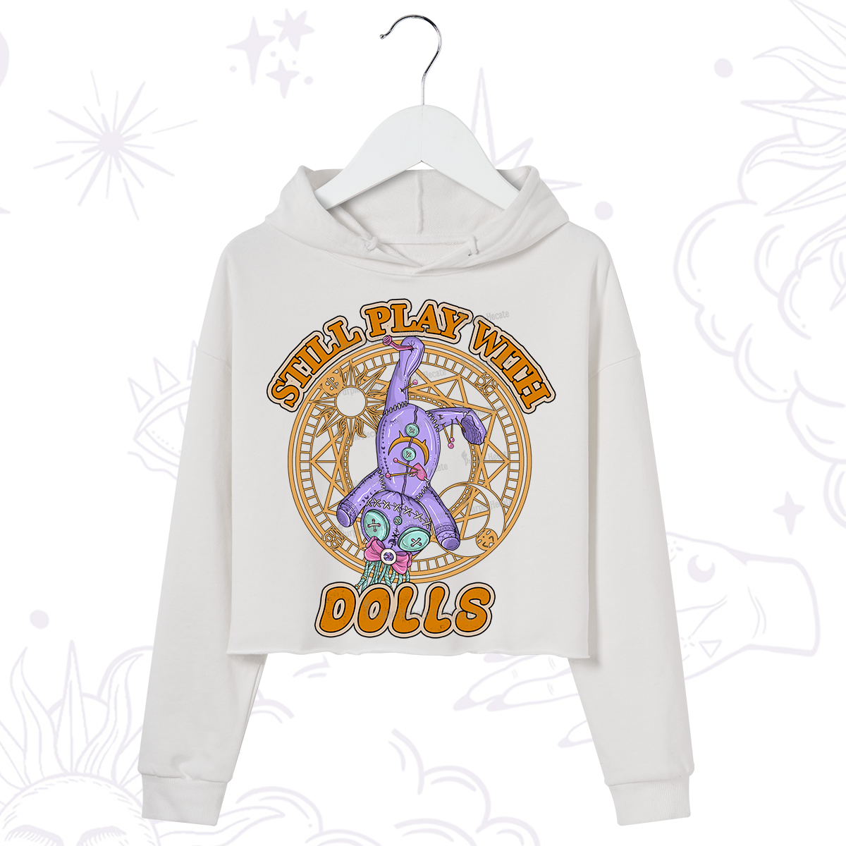 Purplehecate Still Plays With Dolls Crop Hoodie