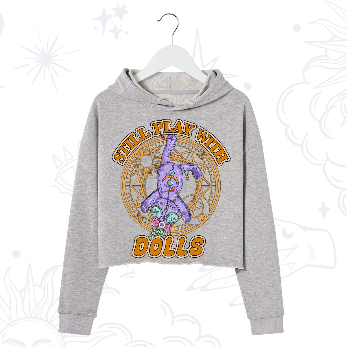 Purplehecate Still Plays With Dolls Crop Hoodie