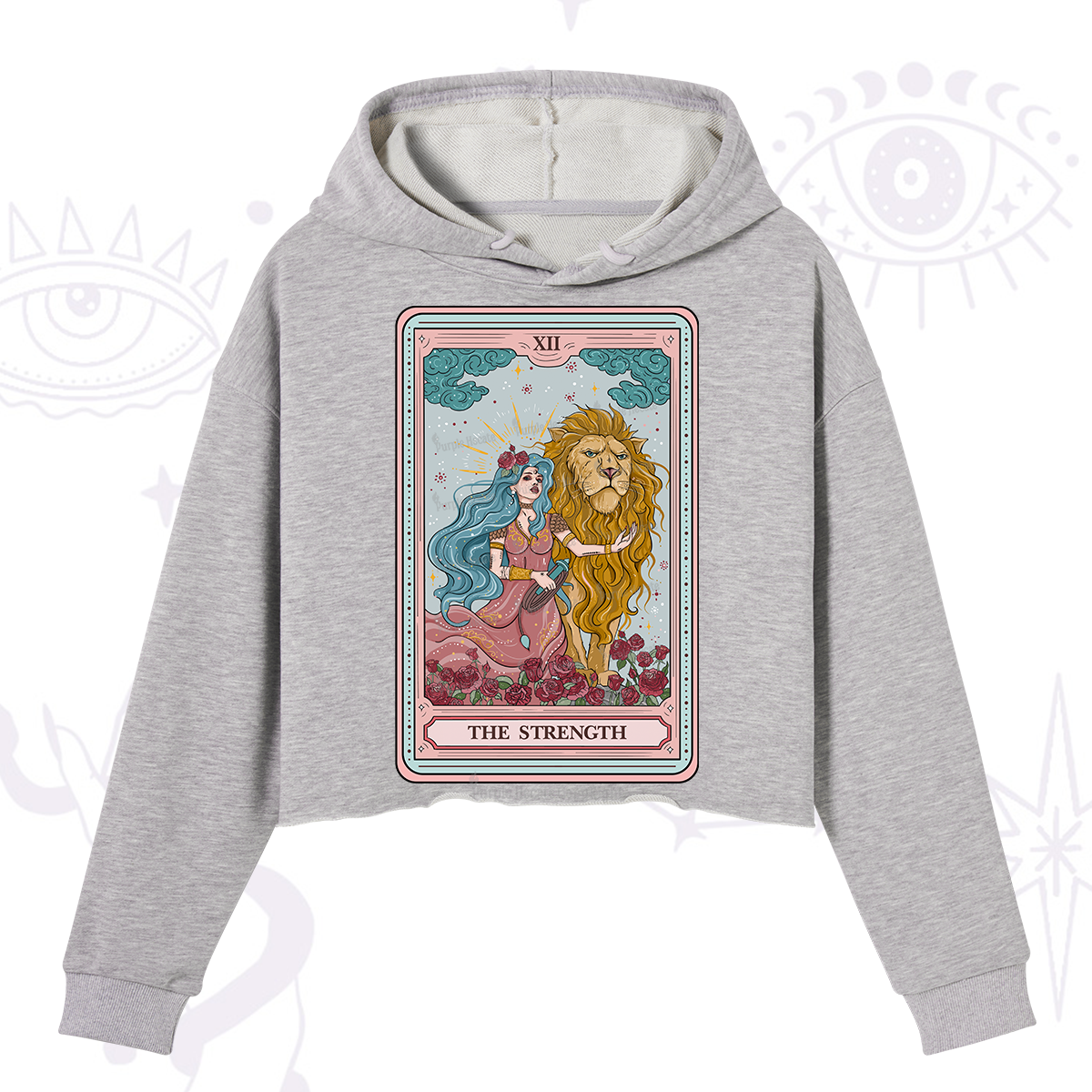 Purplehecate The Strength Tarot Crop Hoodie
