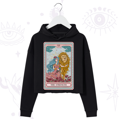 Purplehecate The Strength Tarot Crop Hoodie