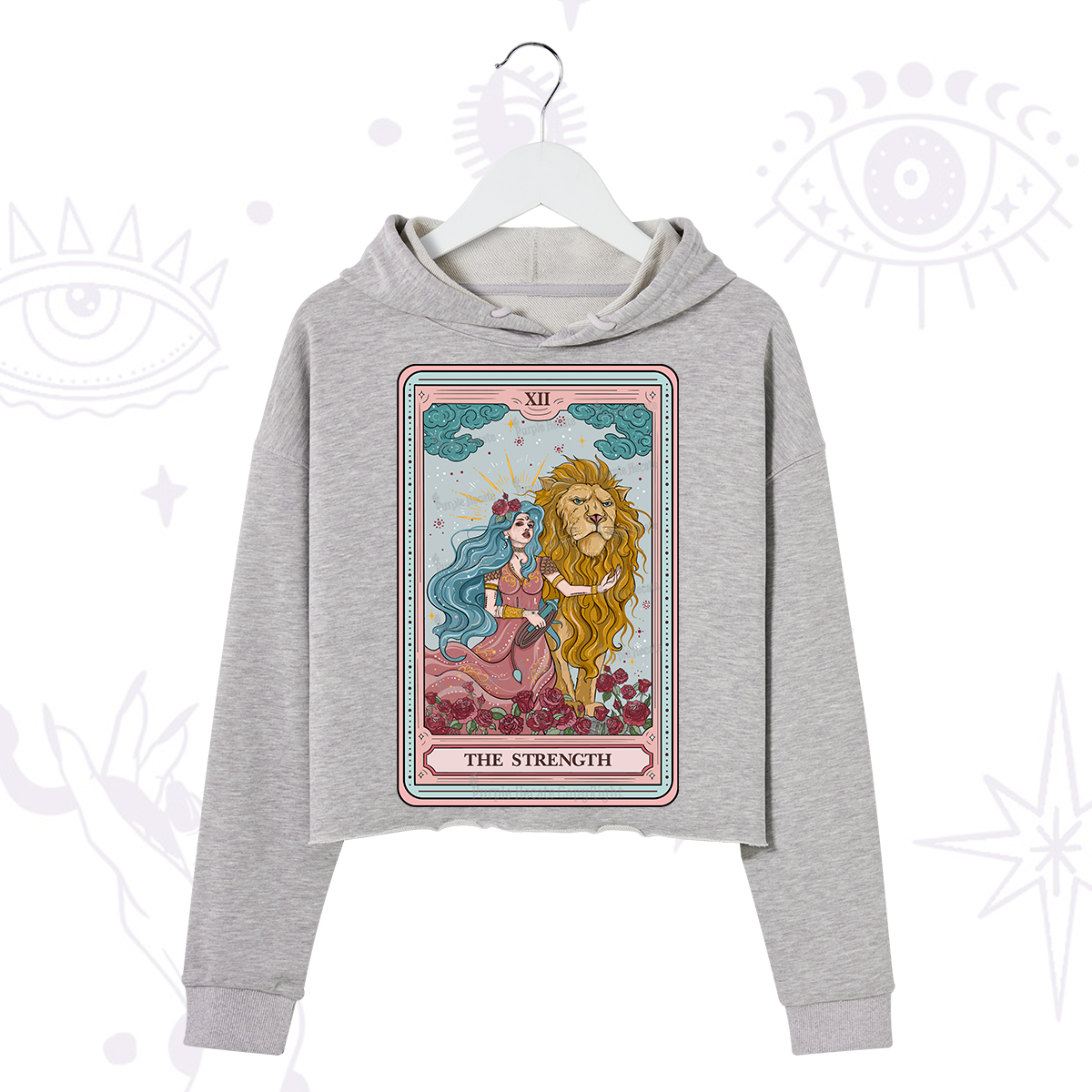 Purplehecate The Strength Tarot Crop Hoodie