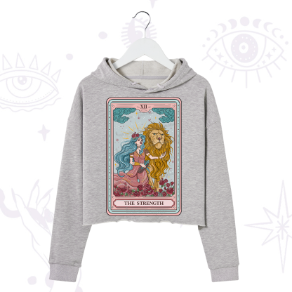 Purplehecate The Strength Tarot Crop Hoodie